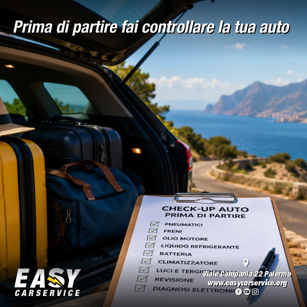 Prima di partire fai controllare la tua auto: ad agosto a Palermo prevenire un guasto significa salvare le vacanze